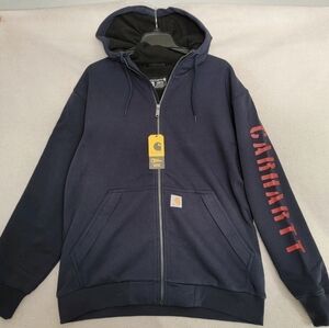 Carhartt Sweatshirts: Men's  New Navy Rain Defender Fleece Lined